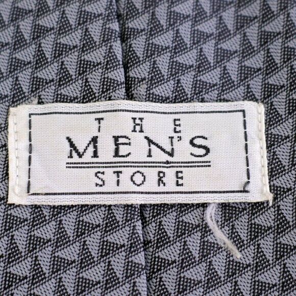 The Men's Store Gray Silk Geometric Polyester Tie - Picture 3 of 6